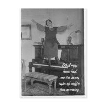 Te veel bekertjes koffie-Briefkaart