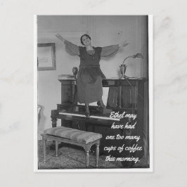Te veel bekertjes koffie-Briefkaart Briefkaart