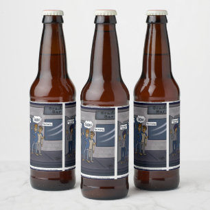 Te veel bier etiket