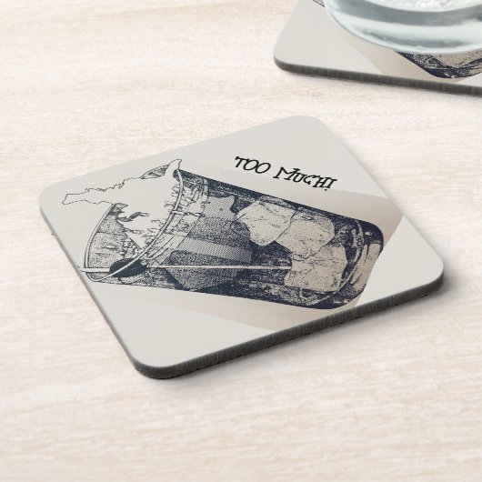 Te veel bier onderzetter (Linkerzijde)