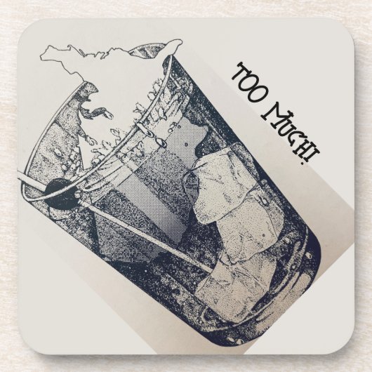 Te veel bier onderzetter (Voorkant)