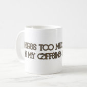 te veel bloed koffiemok (Voorkant links)