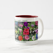 Te veel bloemen tweekleurige koffiemok (Voorkant rechts)