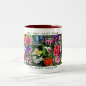 Te veel bloemen tweekleurige koffiemok (Center)