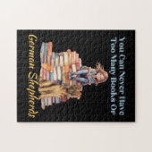 Te veel boeken Duitse herder Legpuzzel (Horizontaal)