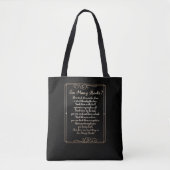 Te veel boeken Gedicht Goud en Zilver Dubbelzijdig Tote Bag (Voorkant)