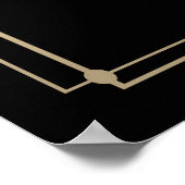 Te veel boeken Gedicht Zwart en Goud Poster (Hoek)