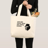 te veel boeken grote tote bag (Voorkant (product))