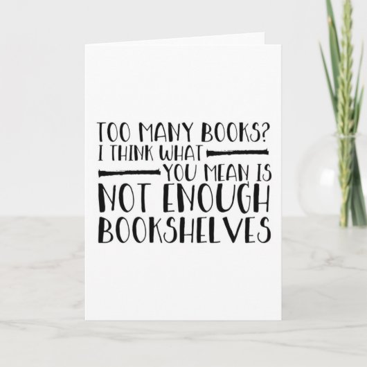 Te veel boeken? kaart (Voorkant)