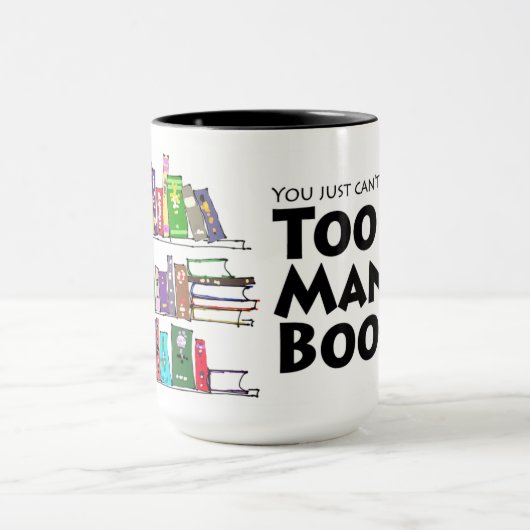 Te veel boeken mok (Midden)