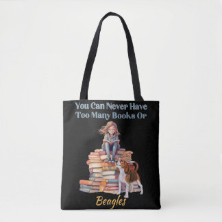 Te veel boeken of Beagles Tote Bag