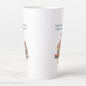 Te veel boeken of bulldogs latte mok (Voorkant)