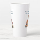 Te veel boeken of handtassen latte mok (Voorkant)