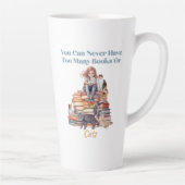 Te veel boeken of katten latte mok (Rechts)