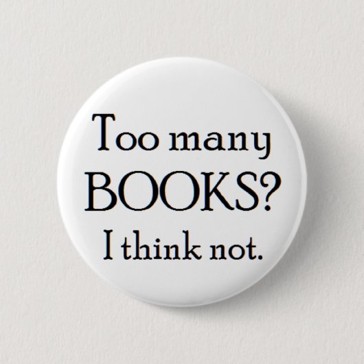 te veel boeken ronde button 5,7 cm (Voorkant)