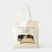Te veel boeken?! tote bag (Voorkant)