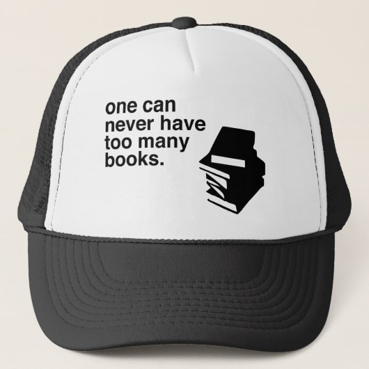 te veel boeken trucker pet (Voorkant)