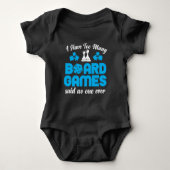 Te veel bordspellen Chess Dice Game Lover Romper (Voorkant)