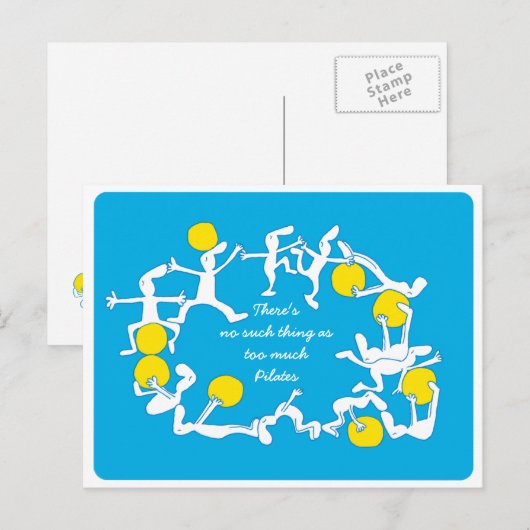 Te veel Briefkaart, blauw Briefkaart (Voorkant / Achterkant)