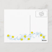 Te veel Briefkaart, blauw Briefkaart (Achterkant)