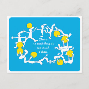 Te veel Briefkaart, blauw Briefkaart