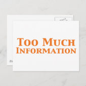 Te veel cadeautjes voor informatie briefkaart (Voorkant / Achterkant)