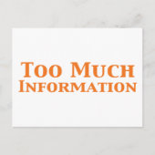 Te veel cadeautjes voor informatie briefkaart (Voorkant)