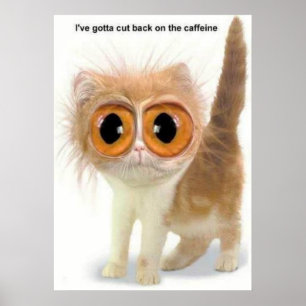 te veel cafeïne poster