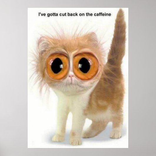 te veel cafeïne poster (Voorkant)