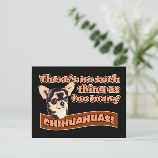 "Te veel Chihuahuas" Briefkaart (Staand voorkant)