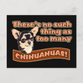 "Te veel Chihuahuas" Briefkaart (Voorkant)