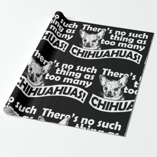 Te veel Chihuahuas die papier verpakt (Uitgerold)