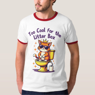 Te veel Cool voor Litter Box T-shirt - Koninklijke
