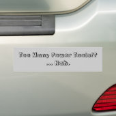 Te veel energieprogramma's... Nah. Slogan. Bumpersticker (Op auto)