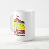 Te veel freaks Funny Mug Koffiemok (Voorkant links)