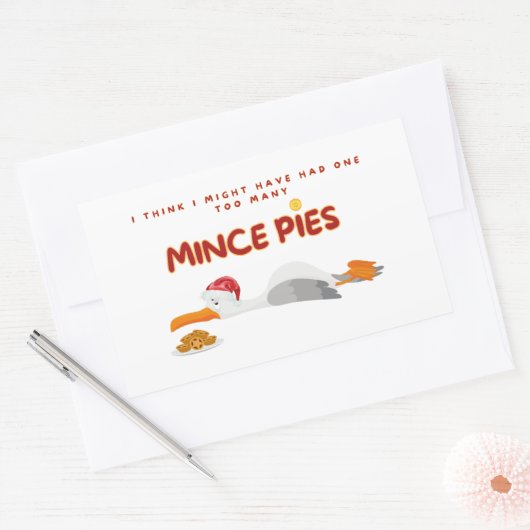 Te veel gehakt taarten zeemeeuw Sticker (Envelop)