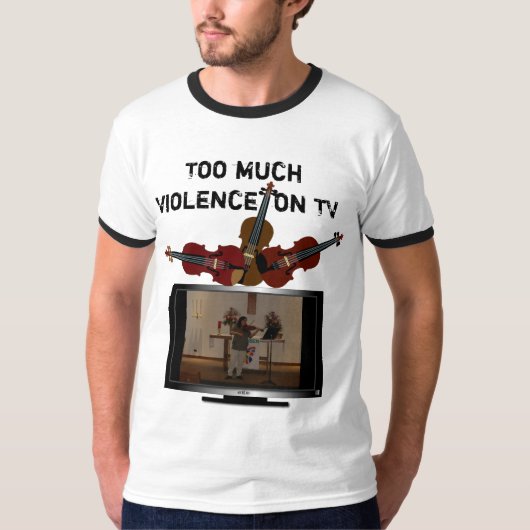 Te veel geweld op tv t-shirt (Voorkant)