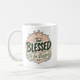 Te veel gezegende christelijke T-shirt geloof bove Koffiemok