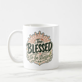 Te veel gezegende christelijke T-shirt geloof bove Koffiemok