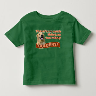 "Te veel Golden Retrievers" Kinder Shirts