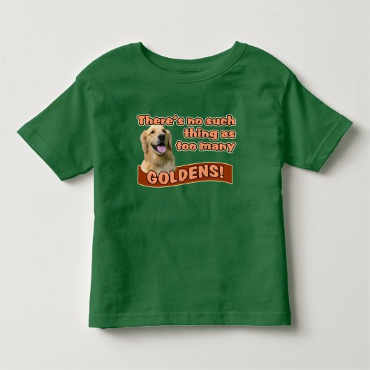 "Te veel Golden Retrievers" Kinder Shirts (Voorkant)