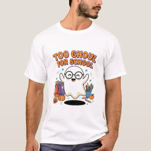 Te veel griezel voor school Halloween spook T-shirt