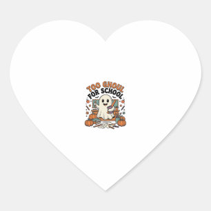 Te veel griezel voor school vintage spookleraar Ha Hart Sticker