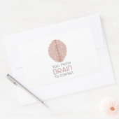 Te veel hersenen om te bevatten rechthoekige sticker (Envelop)