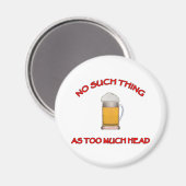 Te veel hoofd - Bier Magneet (Voorkant / Achterkant)