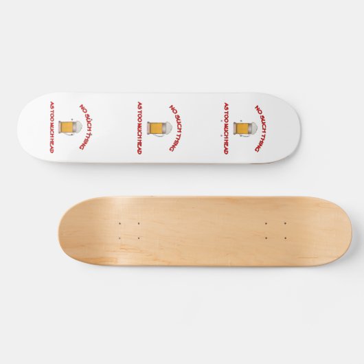 Te veel hoofd - Bier Persoonlijk Skateboard (Horizontaal)