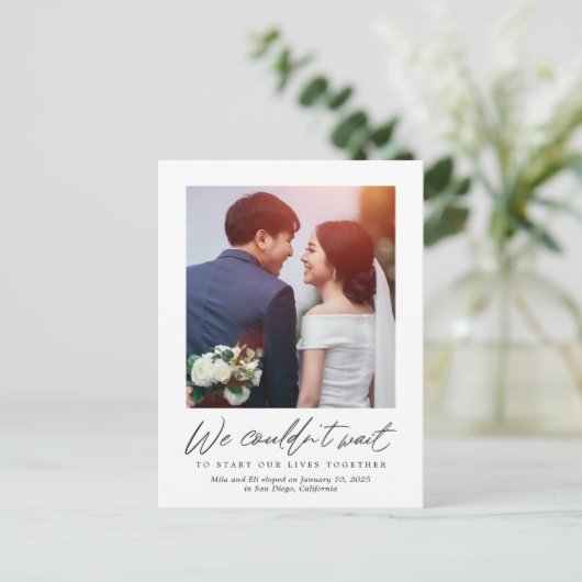 Te veel informatie over bewerkbare kleurhuwelijk briefkaart (Staand voorkant)