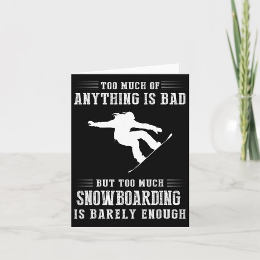 Te veel is slecht, maar te veel spnowboard kaart (Voorkant)