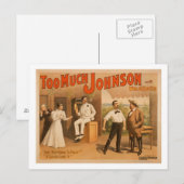 "Te veel Johnson" - Twee Mannen die het theater be Briefkaart (Voorkant / Achterkant)