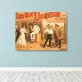 "Te veel Johnson" - Twee Mannen die het theater be Canvas Afdruk (Insitu (Houten vloer))